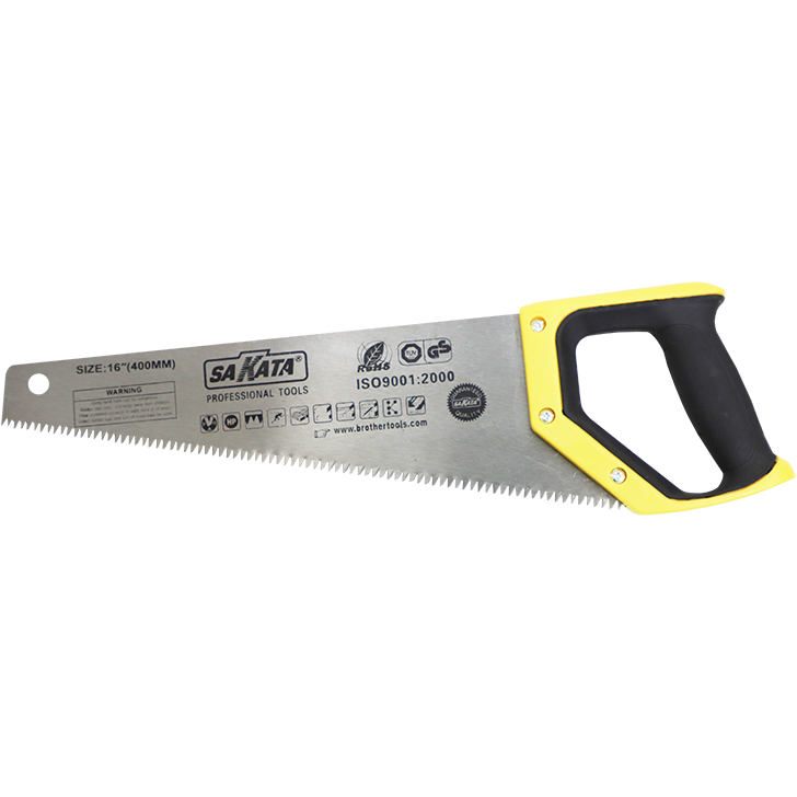 SAW HAND 400MM X 6 TPI X-CUT SAKATA - RUBBER HANDLE (CROSS CUT