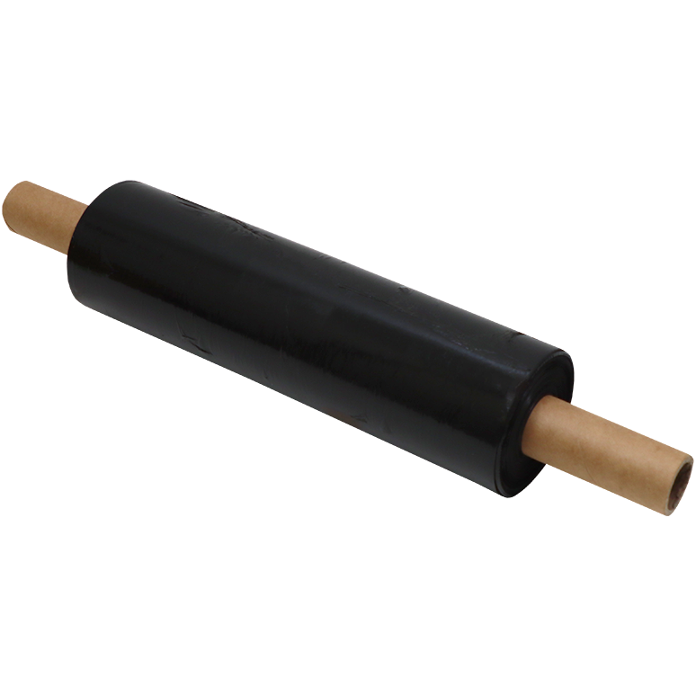 "PALLET WRAP 450MM X 400M X 20MIC BLACK - EXTENDED CORE (450MM WIDE - 20 MICRON)"