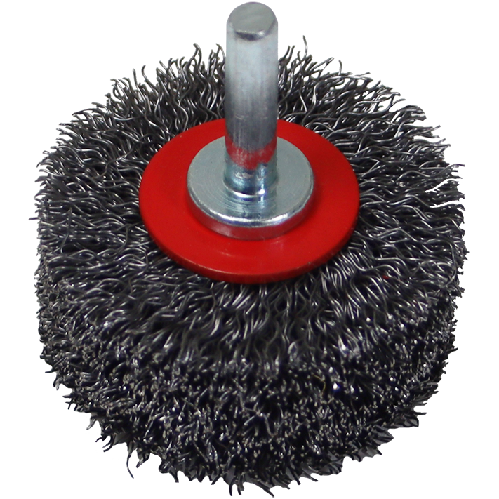 "WIRE WHEEL   50 X 25MM MOUNTED HAWK - 6MM SHANK - 0.3MM WIRE"
