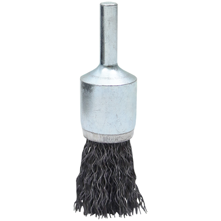 WIRE BRUSH PORT 25MM MOUNTED HAWK - 6MM SHANK - FLAT TRIM 0.30MM
