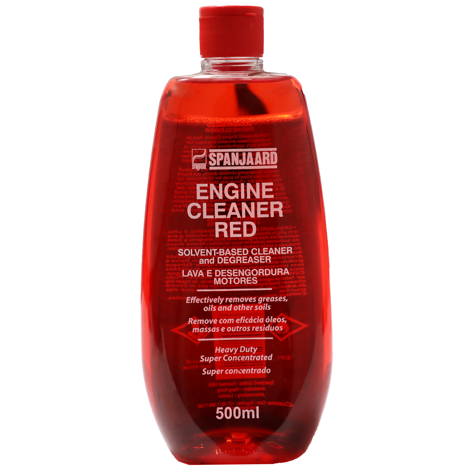 "DEGREASER    500ML RED SPANJAARD - SOLVENT BASED ENGINE CLEANER"