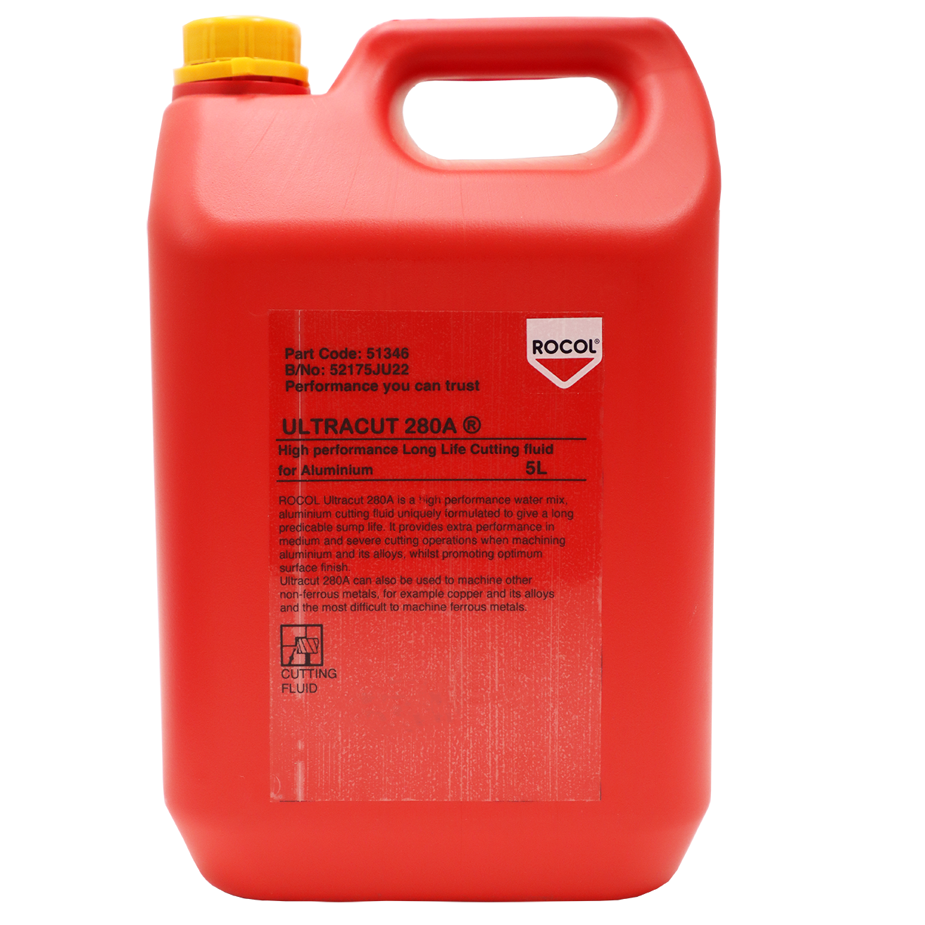 "CUTTING OIL SOLUBLE   5L BTL ROCOL - MIX RATIO - 30:1 (ALUMINIUM 280A)"
