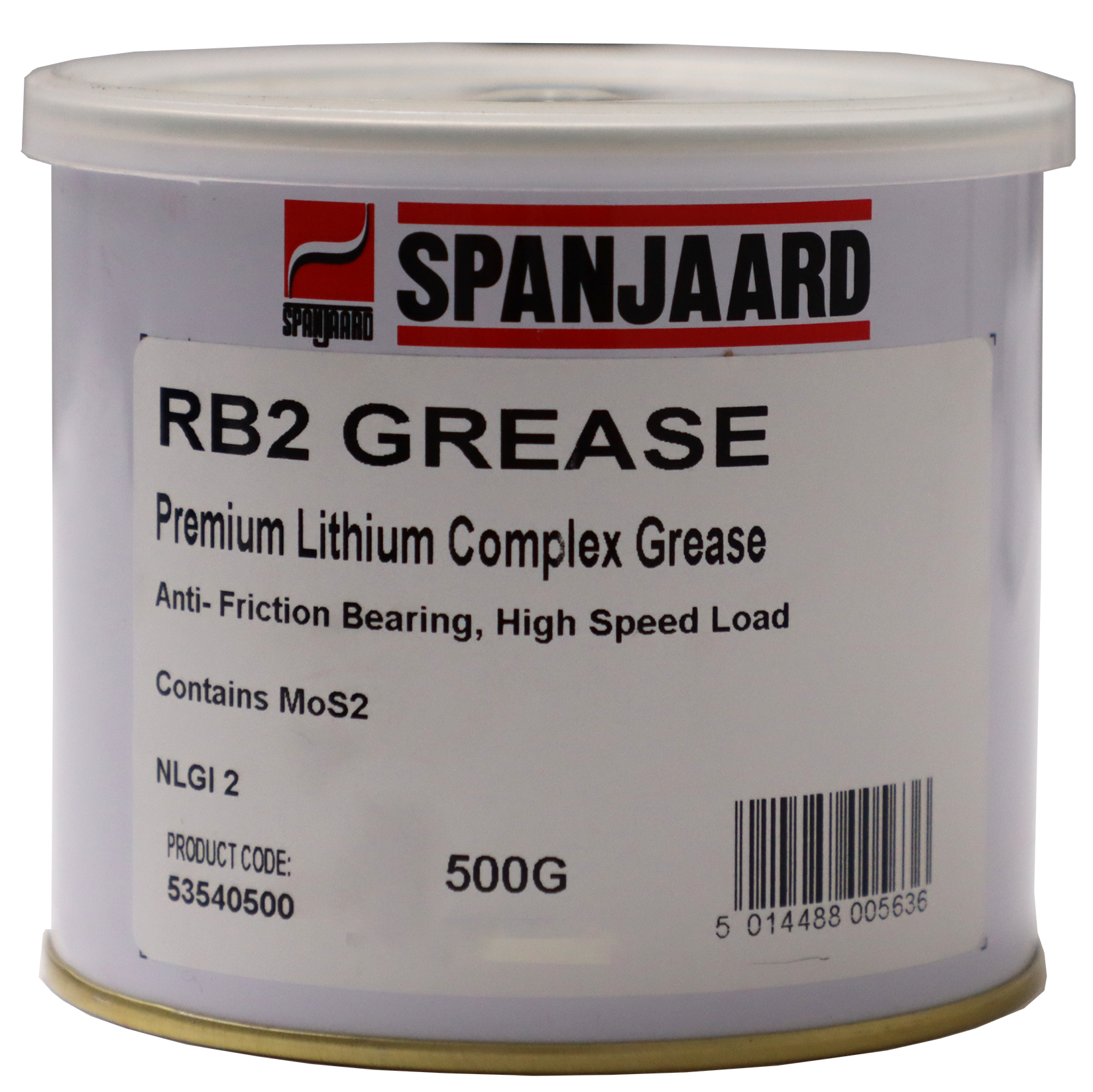 "GREASE  BEARING H\/D 500G TIN SPA - H\/DUTY - RB2 (-25\u00b0C TO 150\u00b0C)"