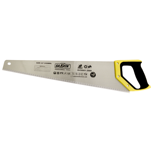 "SAW HAND 550MM X  6 TPI X-CUT SAKATA - RUBBER HANDLE (CROSS CUT BLADE)"