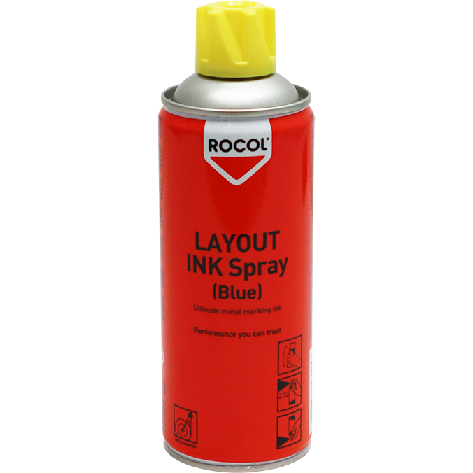 Engineers Layout Ink Application ENG MARKING BLUE SPRAY 400ML ROCOL - FAST DRYING ENGINEERING LAYOUT INK ...