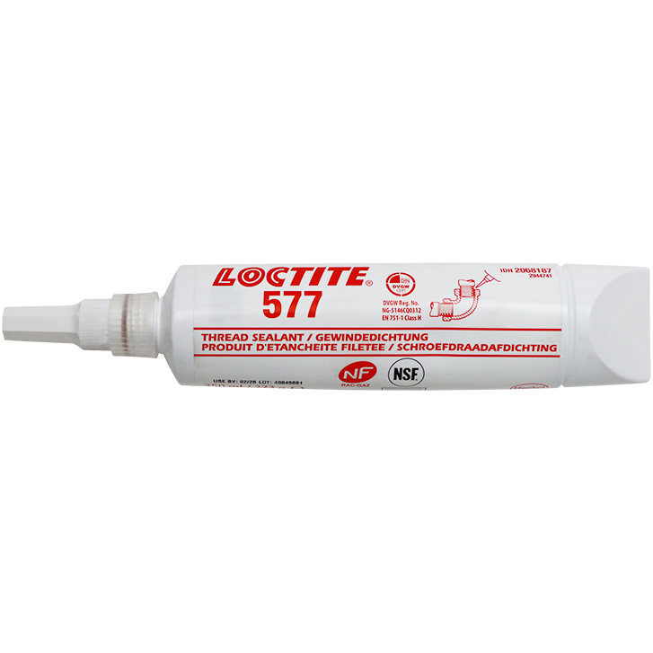 "PIPE THREAD SEALANT S\/S  250ML 577 LOC - FOR STAINLESS STEEL PIPES & FITTINGS"
