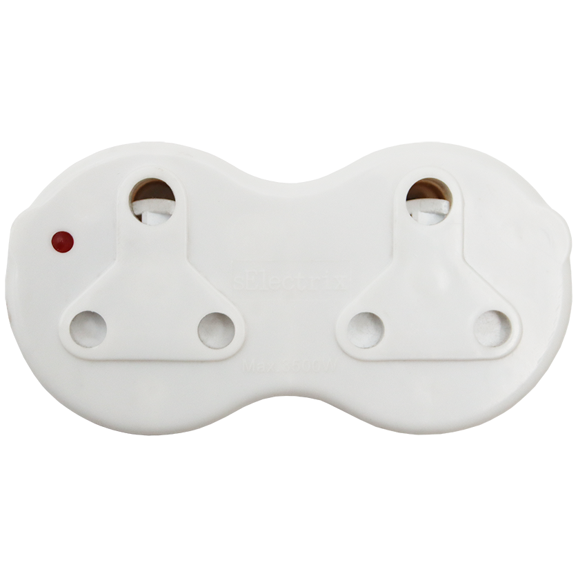 "PLUG ADAPTOR MULTI 2 WAY SURGE - DWS - 2X3PIN SURGE PLUG ADAPTOR"