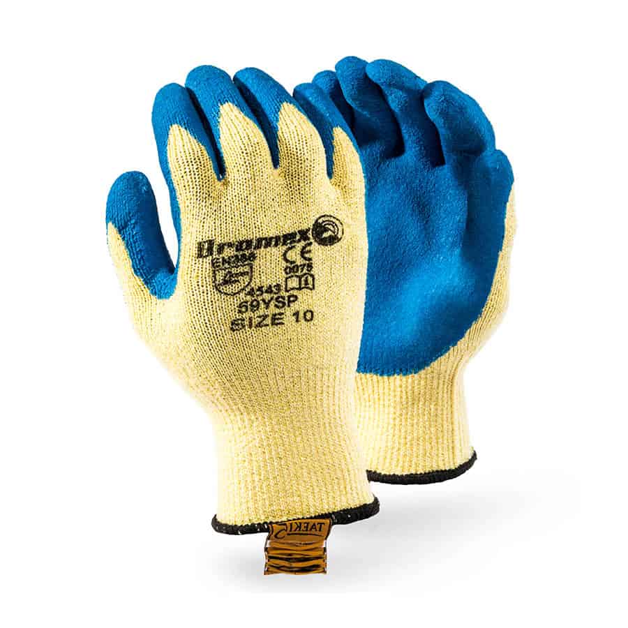 "GLOVE CUT LATEX BLUE PALM SIZE 10 - TEAKI5 (CUT LEVEL 5) - LATEX PALM"