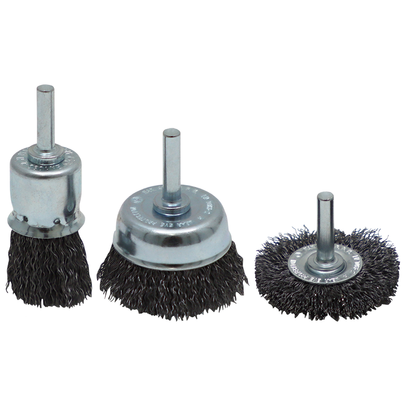"WIRE BRUSH SET 3 PIECE HAWK - 6MM SHANK"