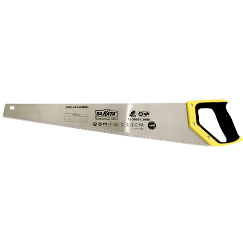 SAW HAND 600MM X 6 TPI X-CUT SAKATA - RUBBER HANDLE (CROSS CUT