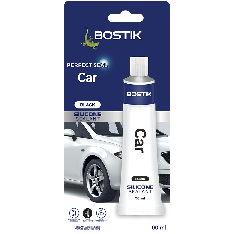 "SILICONE   90ML BOSTIK CAR - FLEXIBLE BLACK SILICONE"