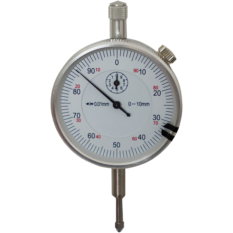 "DIAL INDICATOR 0-10MM X 0.01MM - STEEL BODY WITH BACK LUG"