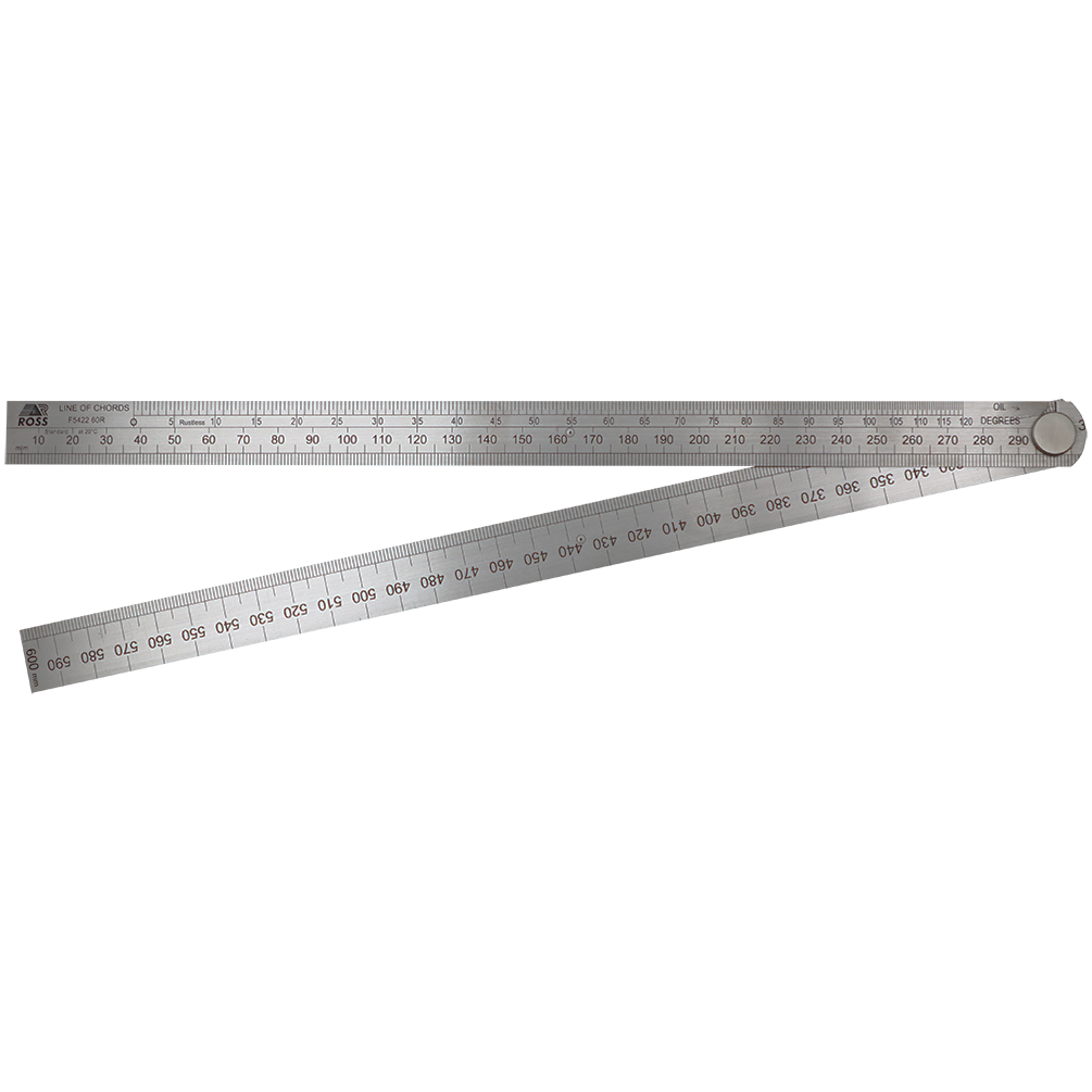 "RULER FOLDING STEEL LINE CHORDS 600MM - STEEL 2 FOLD (LINE OF CHORDS)"