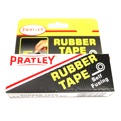 "PRATLEY RUBBER TAPE SELF FUSING 1.6M - MULTI-PURPOSE BLACK SEALING TAPE"