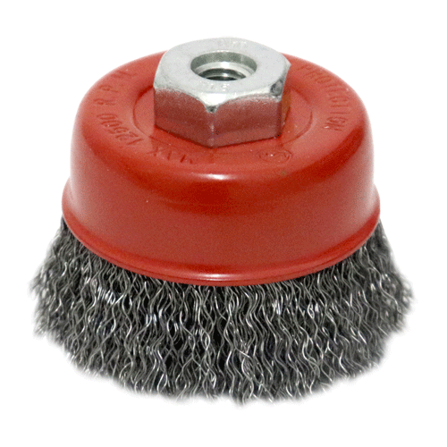"WIRE CUP BRUSH  65MM X 10 X 1.50 HAWK - 0.40MM WIRE - THREAD M10"