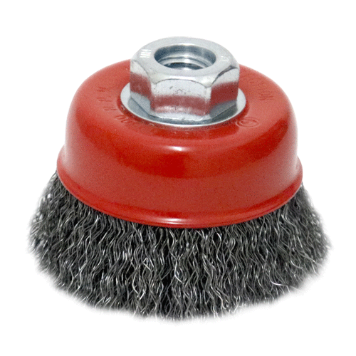 "WIRE CUP BRUSH  75MM X 14 X 2.00 HAWK - 0.40MM WIRE - THREAD M14"