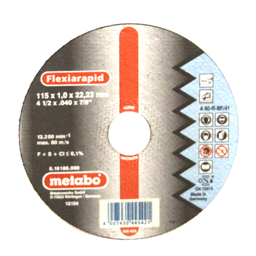 "CUT OFF S\/S 115X1.0X22  METABO - STAINLESS  METABO"
