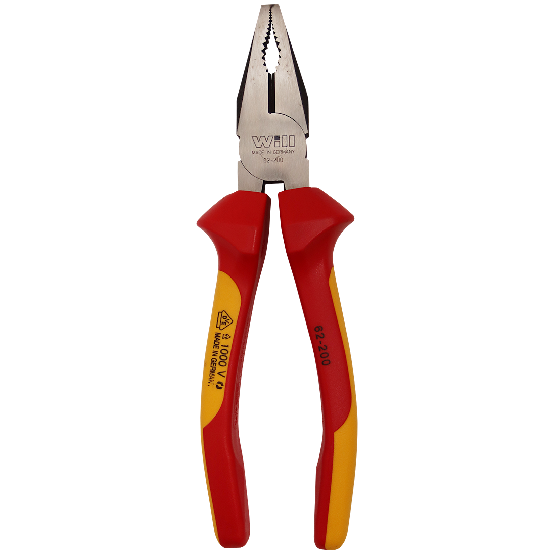 "PLIER COMBINATION 200MM VDE   WILL - 1000V RED\/YELLOW HANDLE"