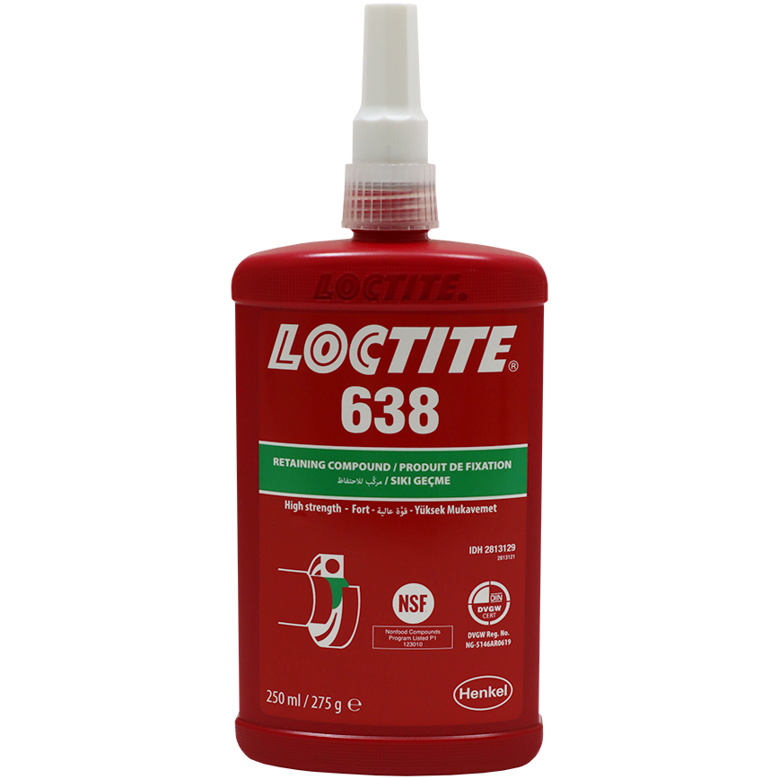 "RETAINING COMP BUSHES 250ML 638 LOC - HIGH STRENGTH"