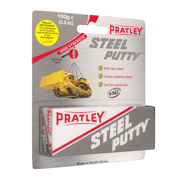 "PRATLEY PUTTY STEEL 100GM - MEDIUM SETTING - SETS LIKE STEEL"