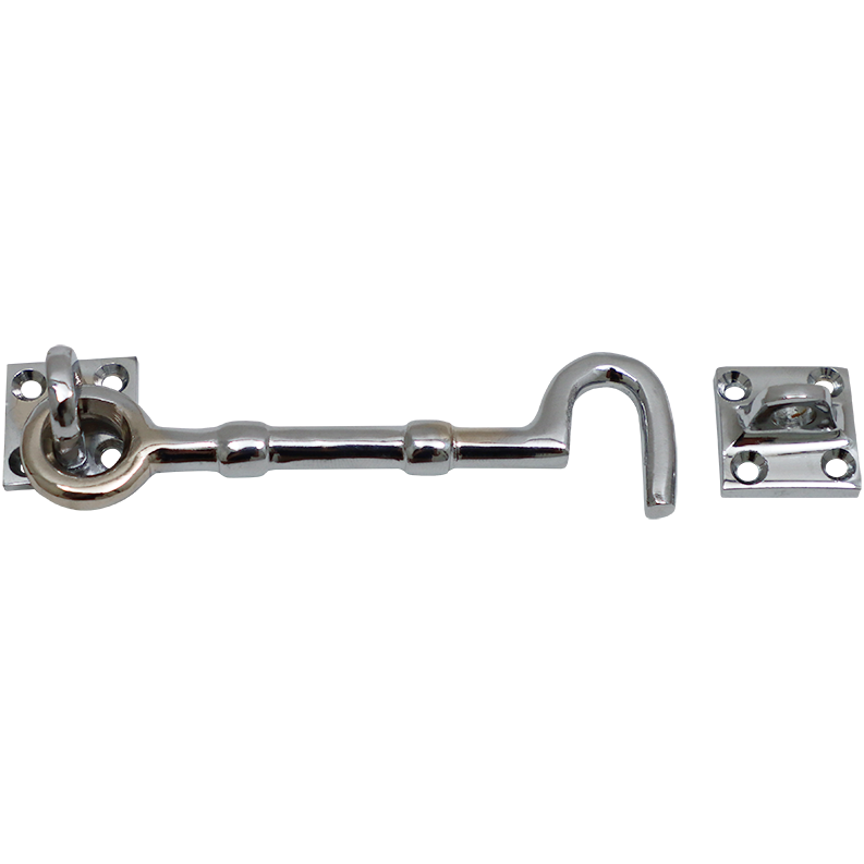 "HOOK CABIN CHROME PLATED 100MM - CABIN HOOK & LATCH WITHOUT SCREWS"