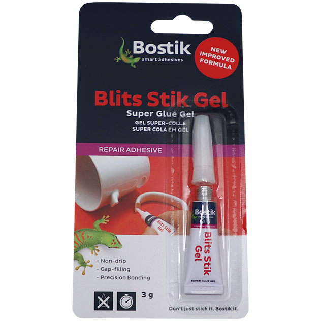 "SUPERGLUE   3G UNIVERSAL GEL BOSTIK - DWS - FOR METALS, GLASS, RUBBER & PLASTIC"