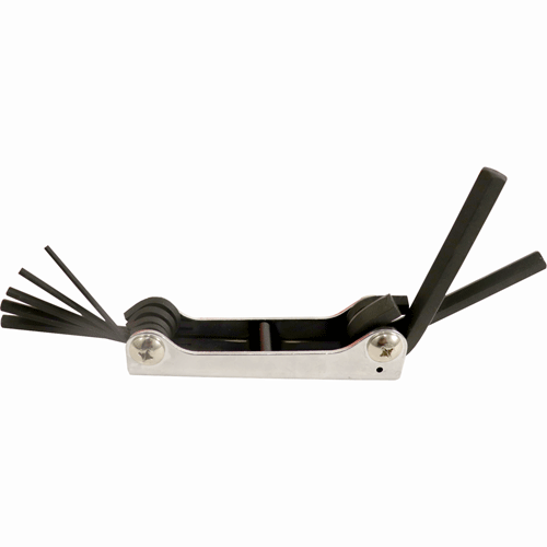 "ALLEN K\/SET  HEX 2.5-10MM ARNDT - 7PC - BLACK -HAND CLIP\/KNIFE STYLE"