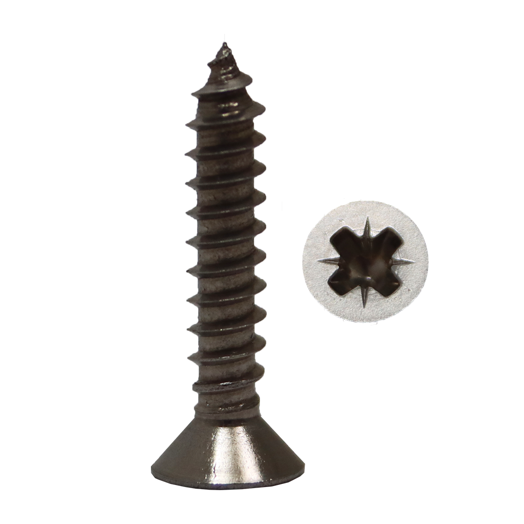 SELF TAP SCREW CSK S/S A2 PZ 4.8X38 COUNTERSUNK POZI 10 X 38MM