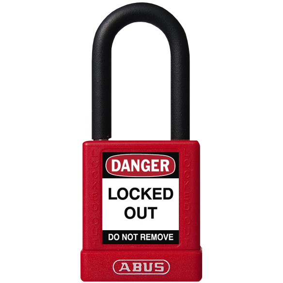 "PADLOCK LOCKOUT ALUM RED 40MM ABUS - STD ALUMINIUM SAFETY (ABS COVER)"