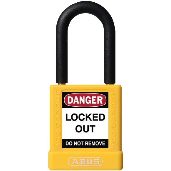 "PADLOCK LOCKOUT ALUM YELLOW 40MM ABUS - STD ALUMINIUM SAFETY (ABS COVER)"