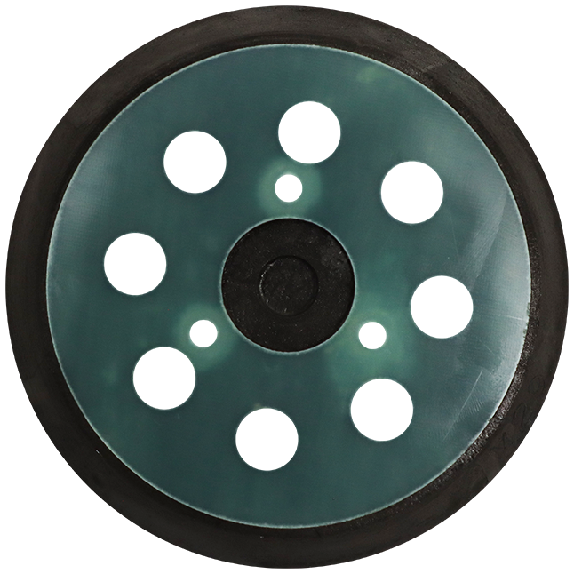 "BACKING PAD RUBBER 125MM VELCRO MAKITA - REPLACEMENT PAD MAKITA (8 HOLE)"