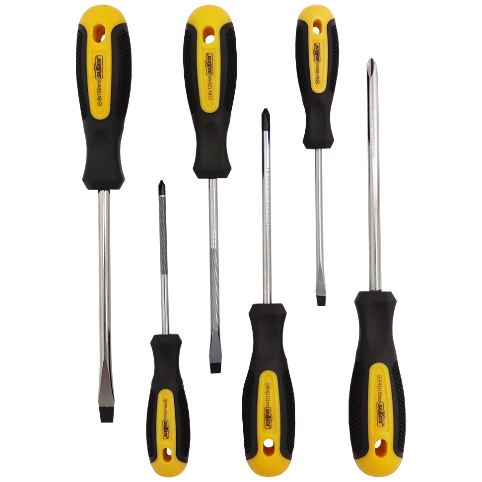 S/DRIV SET 6PC SAKATA YELLOW - SCREWDRIVER SET - 6 PIECE