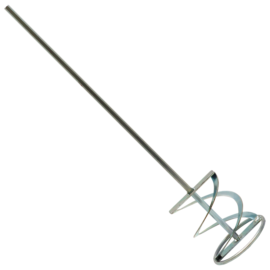 "PAINT MIXER GALV 500MM   FB - 8MM HEX SHAFT & 100MM HEAD DIAMETER"