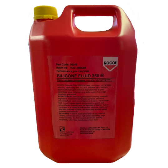 "SILICONE OIL  5LTR  350cSt   ROCOL - LUBE & MOULD RELEASE - PLASTIC \/ RUBBER"