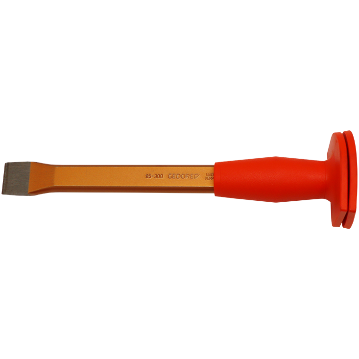 "CHISEL COLD 30 X 300MM H\/GUARD GEDORE - CRV STEEL (TIP INDUCTIVELY TEMPERED)"