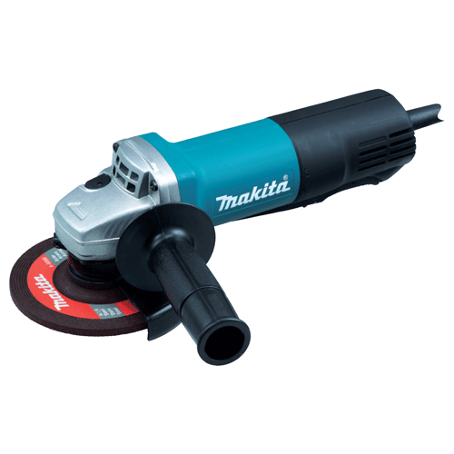 "ANGLE GRINDER 125MM  840W MAK - CORDED PADDLE\/DEAD MAN SWITCH"