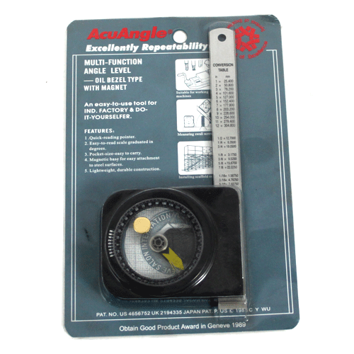 "ACUANGLE PLASTIC 93X79X15MM GH - INCLINOMETER  (OR CLINOMETER)"