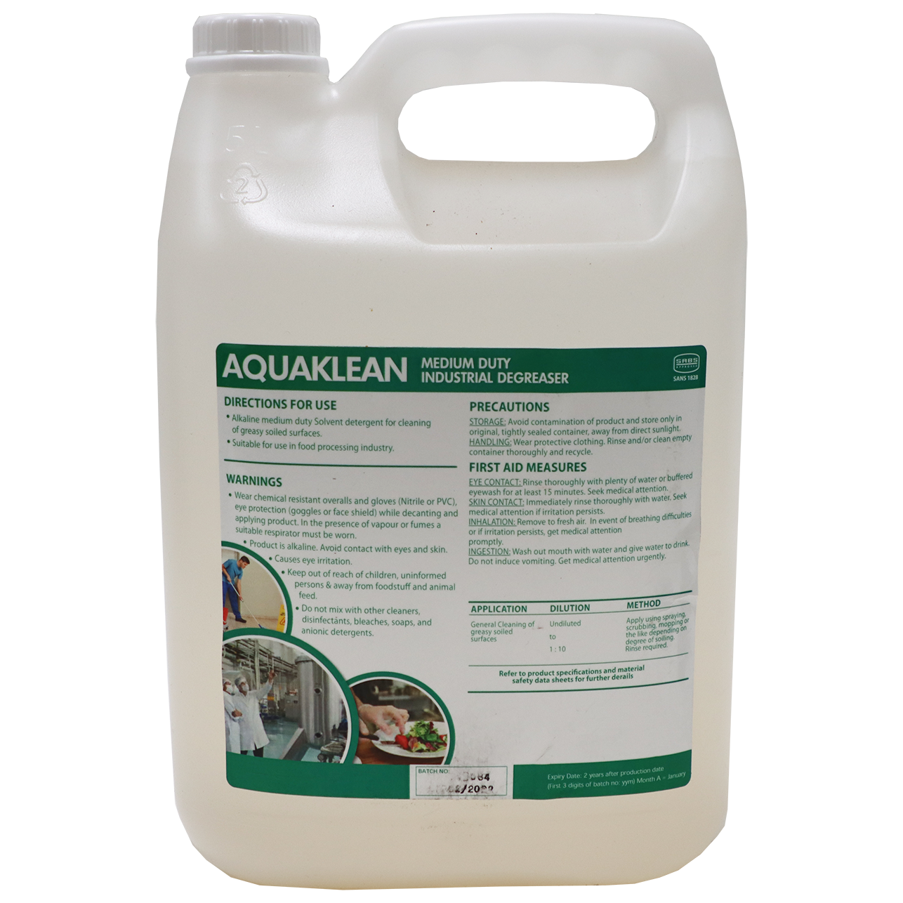 "DEGREASER   5L AQUAKLEAN - WATER BASED DEGREASER"