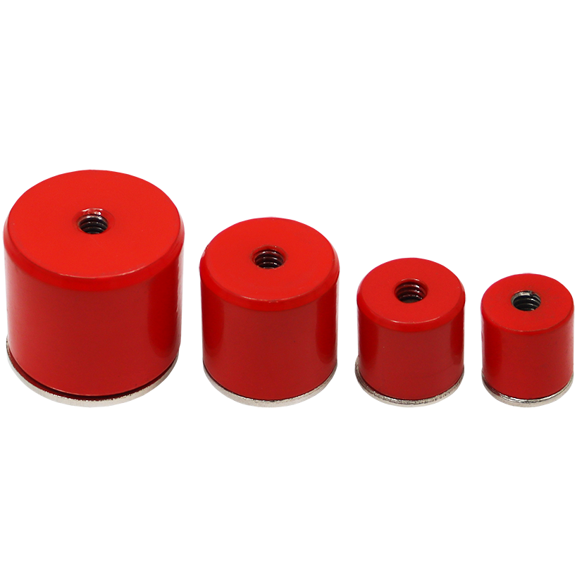 "MAGNET POT SET 4 PIECE EXXO - DIAMETERS 17,21,27,35MM (M6 HOLE)"