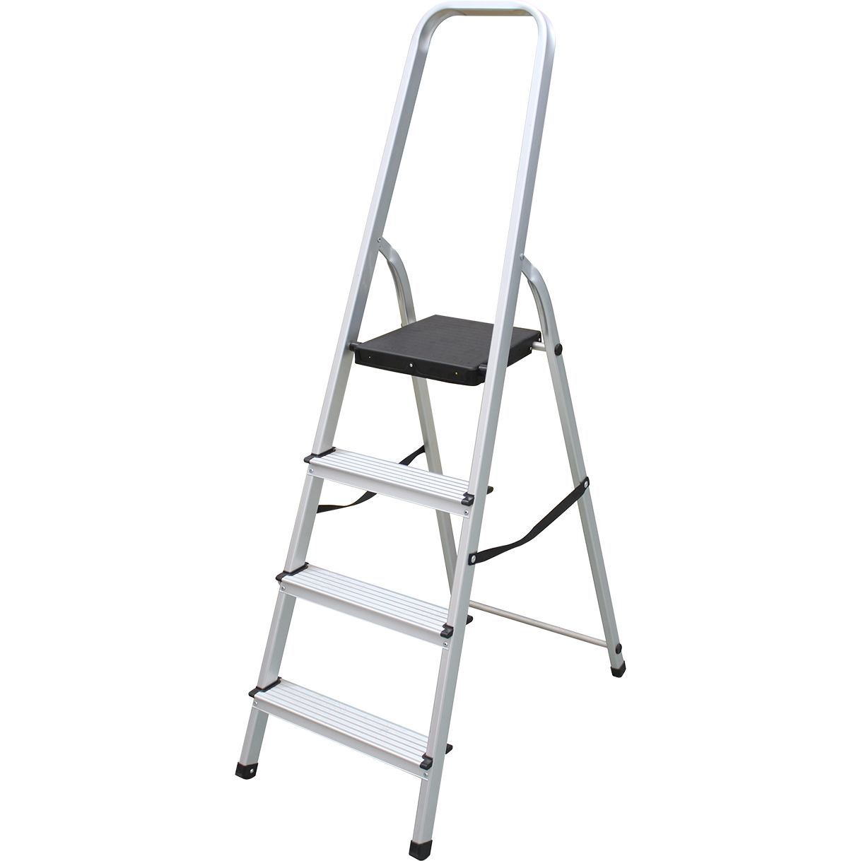 "LADDER A-FRAME ALUM LD 4 STEP 1.4M - ALUMINIUM PLATFORM - MAX LOAD 150KG"