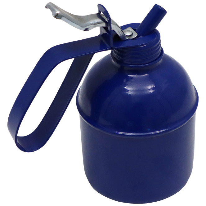 "OIL CAN 500ML FLEX\/RIGID SPOUT  EXXO - BRASS PUMP OILER (LEVER HANDLE)"
