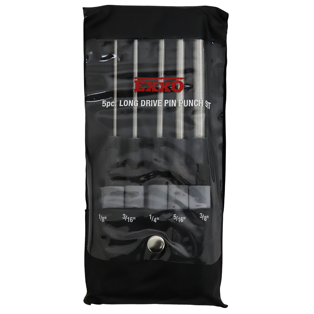 PIN PUNCH SET 5PCE 200MM EXXO 5 PIECE (3.2, 4.8, 6.3, 8.0, 9.5MM