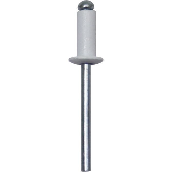 "RIVET BLIND  WHITE  4.8 X 15MM (500) - ALUMINIUM POP RIVET (DOME HEAD)"