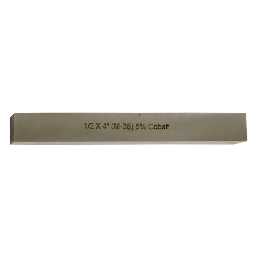 "TOOLBIT SQUARE  1\/2\" X 4 Co5%  EXXO - HIGH SPEED STEEL (GRADE A - 5% COBALT)"