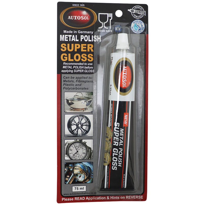 "AUTOSOL POLISH METAL GLOSS  75ML B\/P - SUPER GLOSS - METAL POLISH"