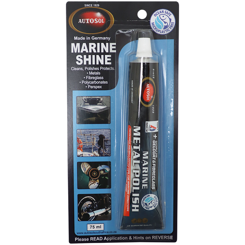 "AUTOSOL POLISH MARINE SHINE  75ML B\/P - COARSE POLISHING PASTE - BLISTER PACK"