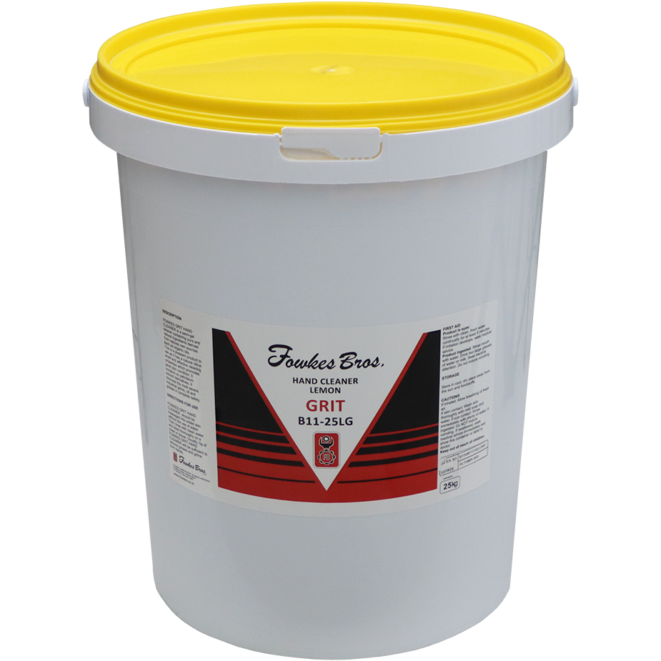 "HAND CLEAN GRIT 25KG YELLOW LID FB - DWS -  PARAFFIN FREE"