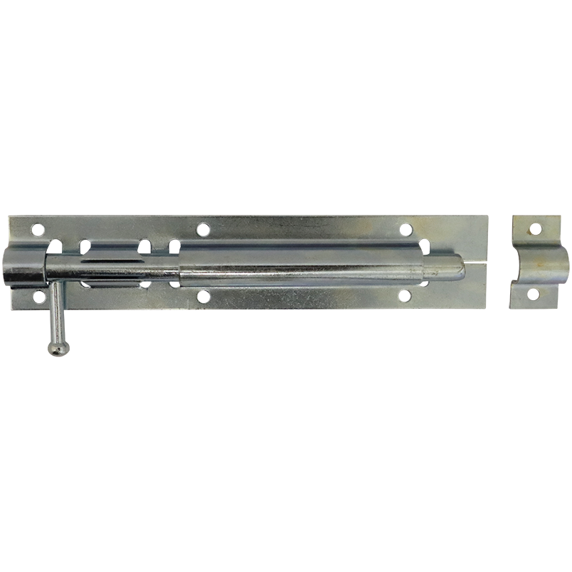 "BARREL BOLT STANDARD 200MM GALV - 200X42X1.50MM - SHOOT 12MM"