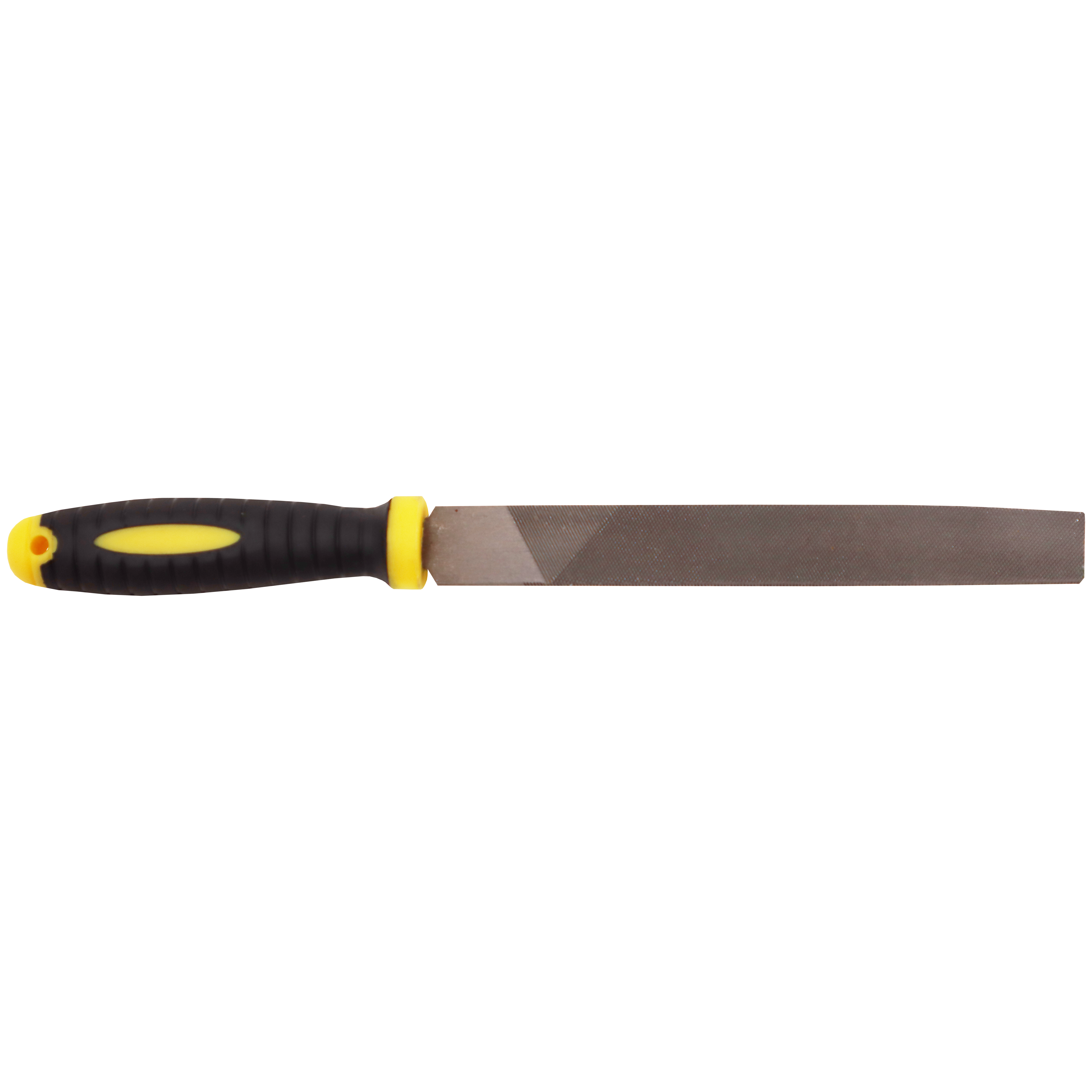 "FILE FLAT SEC CUT 100MM      SAKATA - MEDIUM - BLISTER PACK WITH HANDLE"