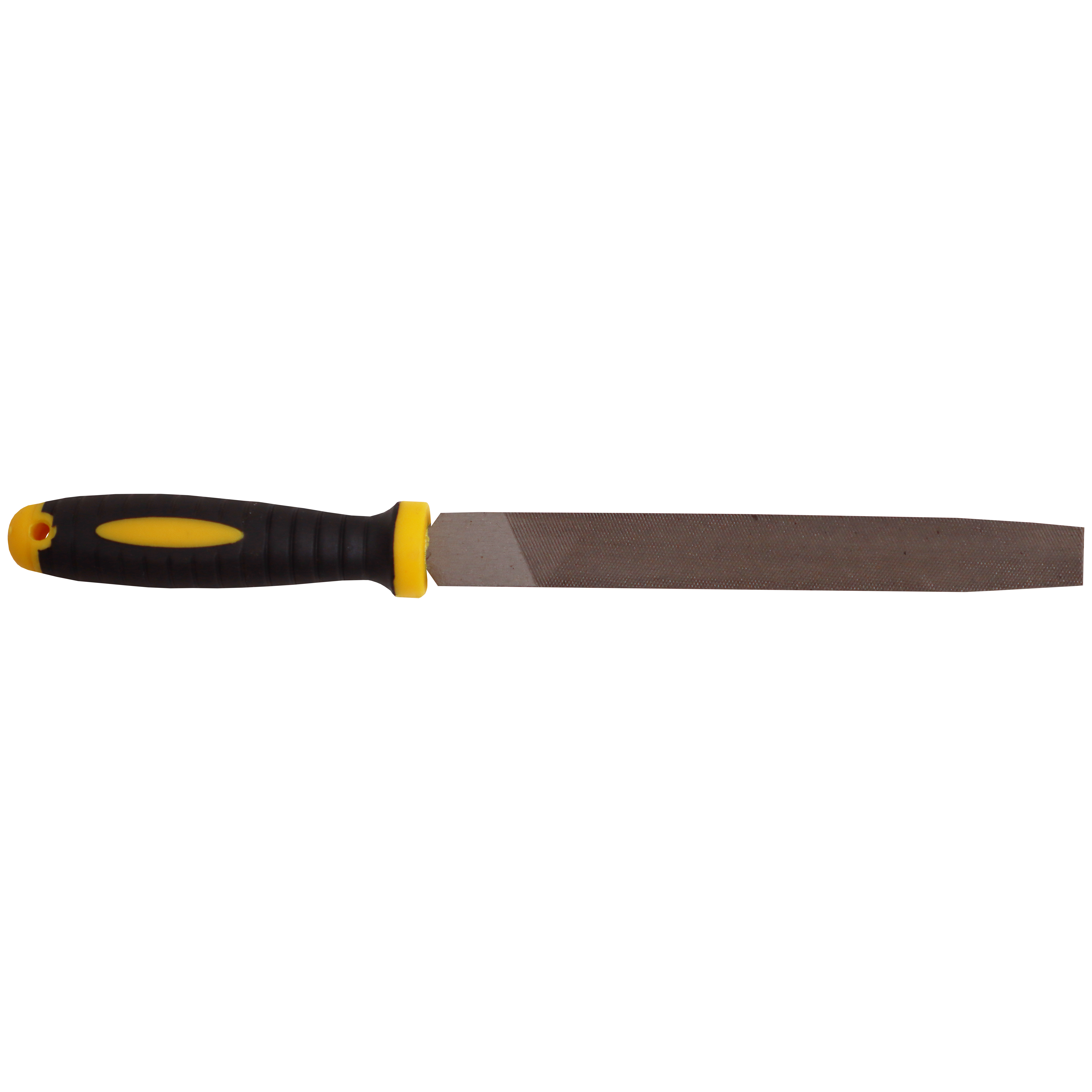 "FILE FLAT SMOOTH 100MM     SAKATA - FINE - BLISTER PACK WITH HANDLE"